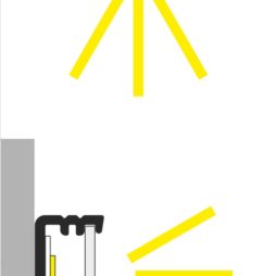 angolazione luce profilo led slim