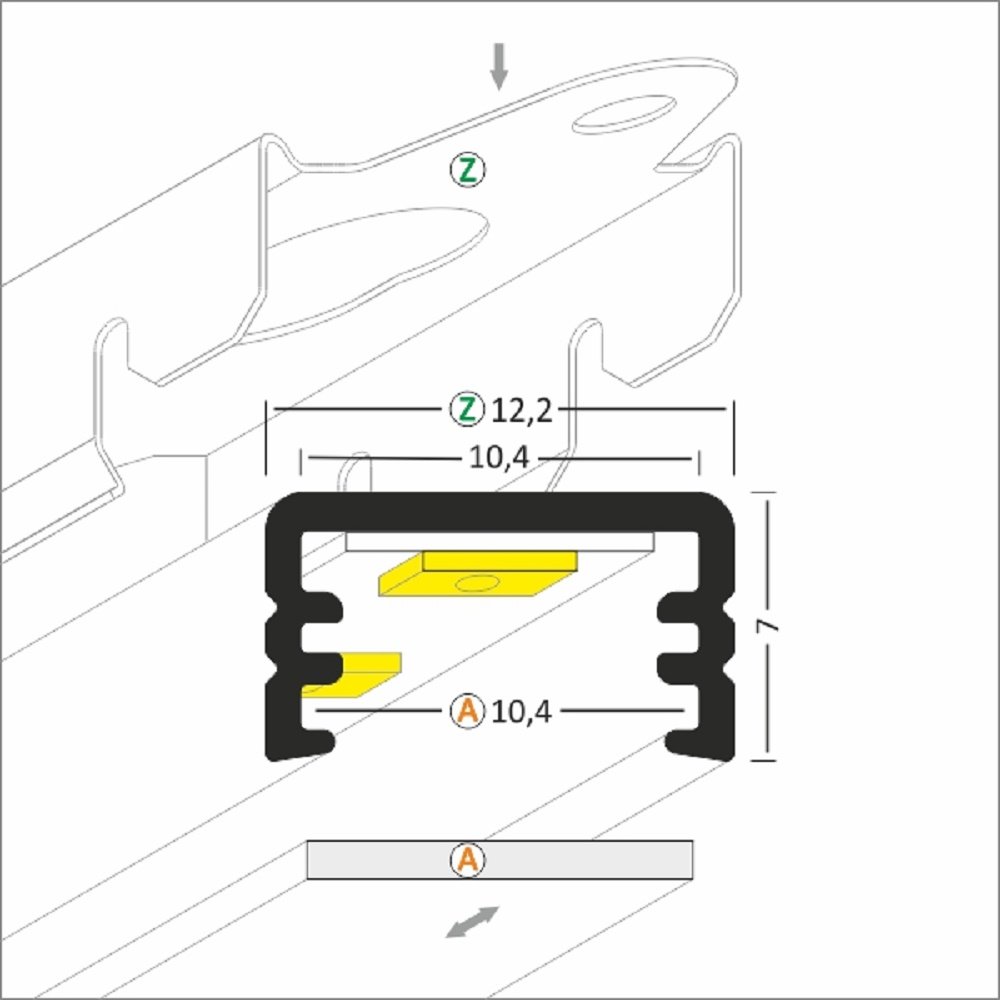 profilo led slim misure