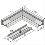 Connettore angolare profili led corner