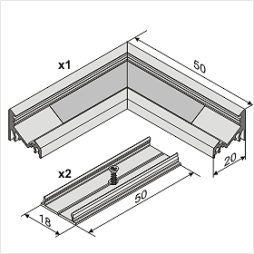 connettore angolare profili led