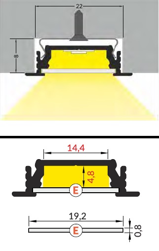 dimensioni profilo led groove14