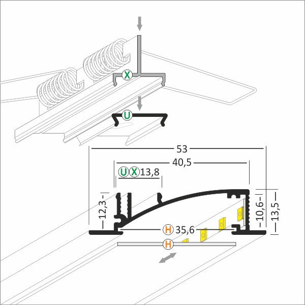 Misure profilo led cartongesso