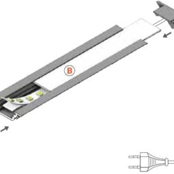 montaggio profilo led 45 gradi trio