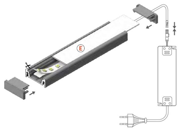 montaggio profilo led surface14