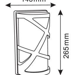 lampada da parete led per esterno misure