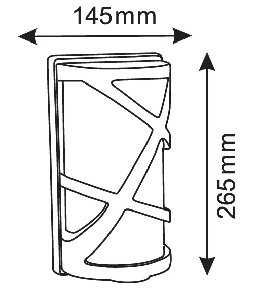 lampada da parete led per esterno misure