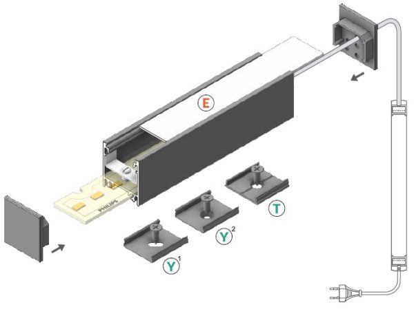 montaggio barra led linea20