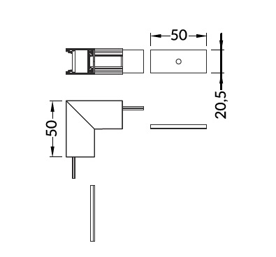 connettore angolare 270 gradi linea20