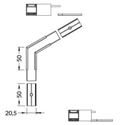 connettore angolare led 120-gradi