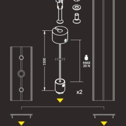 kit montaggio a sospensione linea20
