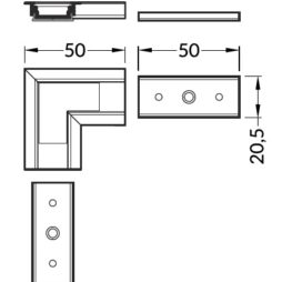 connettore angolare profilo led groove14