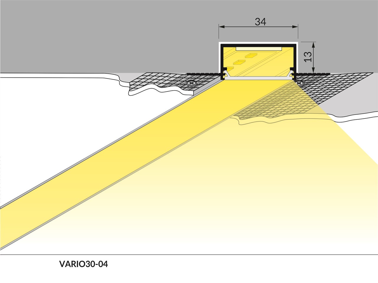 Profilo led a scomparsa per cartongesso, taglio di luce perfetto