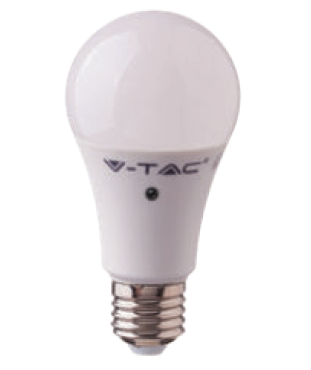Lampadina LED E27 Con Sensore Crepuscolare, 9W 810 Lumen, Bianco Freddo 6500K, Confezione Da 2