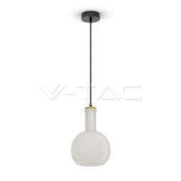 VT-7205 Lampadario LED in Vetro e Legno con Portalampada E27