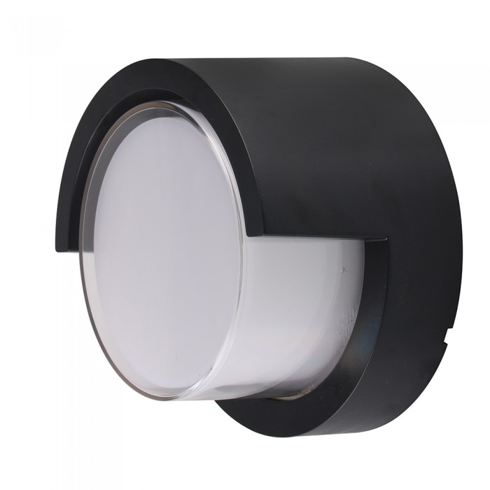 VT-827 Lampada LED da Muro Rotonda 12W nero