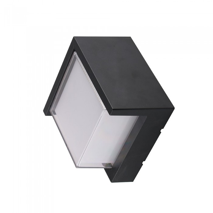 VT-831 Lampada LED da Muro Quadrata 6W nero 3000k