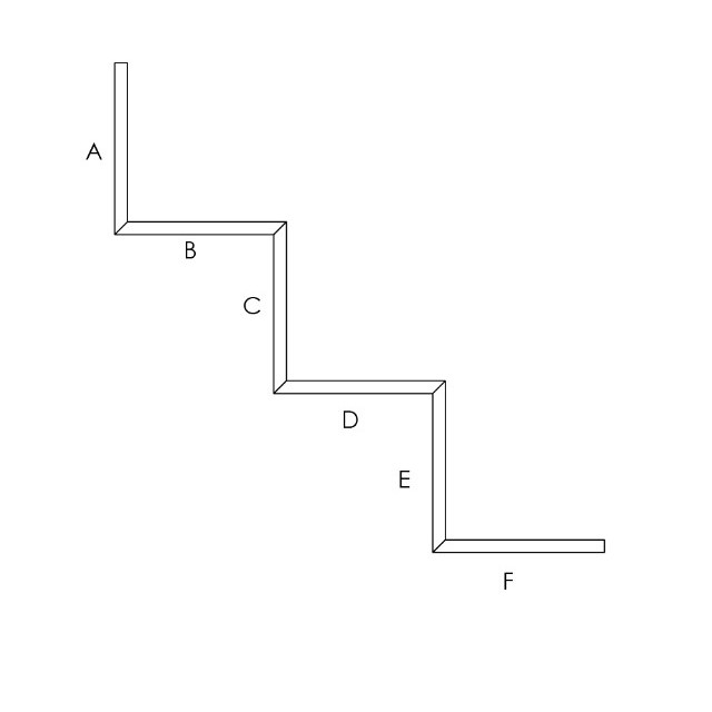 scalettato 3 gradini sezione