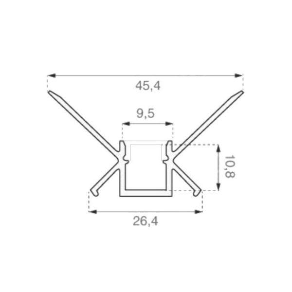 Profilo a incasso per cartongesso angolare - SKU 3362