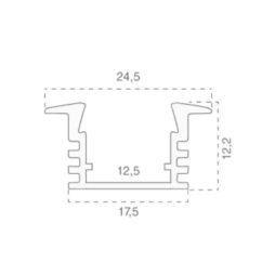 Profilo led a incasso in alluminio - SKU 3357