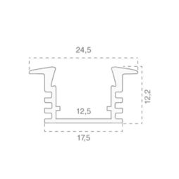 Profilo led a incasso in alluminio - SKU 3357