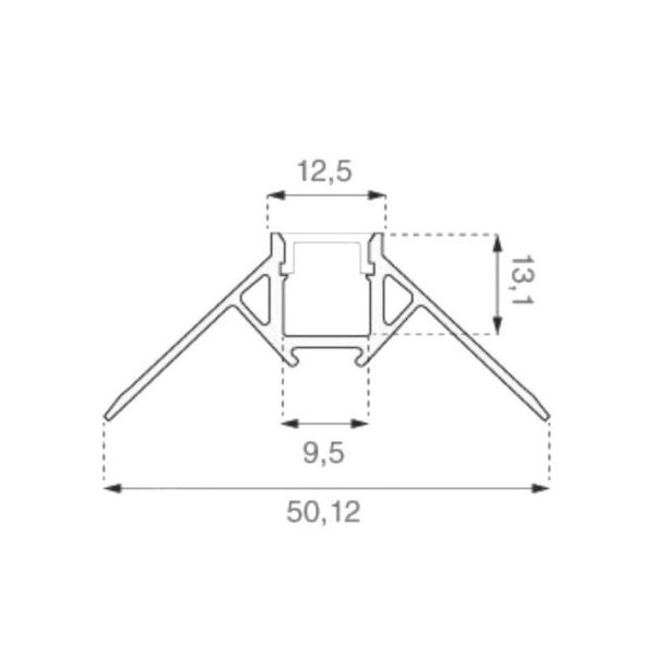 Profilo led a incasso per cartongesso angolare esterna - SKU 3361